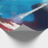 Fantastischer Drache mit Wasserfällen Geschenkpapier (Ecke)