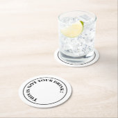 Fantastischer Drink Text Runder Pappuntersetzer (Vor Ort)