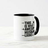 Fantastischer Ehemann Grafik-Typografie Tasse (VorderseiteRechts)
