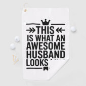 Fantastischer Ehemann Minimale Typografie Golfhandtuch (Insitu)