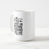 Fantastischer Ehemann Minimale Typografie Kaffeetasse (Vorderseite Links)