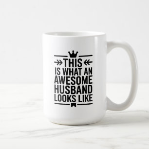 Fantastischer Ehemann Minimale Typografie Kaffeetasse