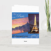 Fantastischer Eiffelturm Feiertagskarte (Rückseite)