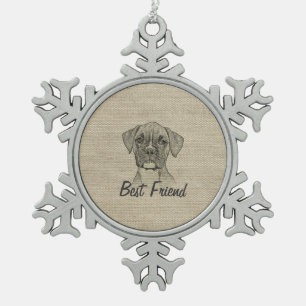 Fantastischer entzückender lustiger trendy schneeflocken Zinn-Ornament