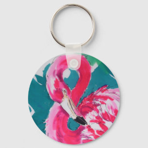 Fantastischer Flamingo Bird Tropischer Schlüssela Schlüsselanhänger