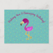 Fantastischer Flamingo Feiertagspostkarte (Vorderseite)
