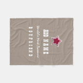 Fantastischer FREUND roter Stern-Sand-Hintergrund Fleecedecke (Vorderseite (Horizontal))