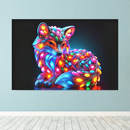 Fantastischer Fuchs Leinwanddruck (Insitu (Holzboden))