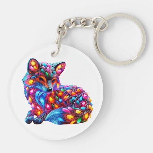 Fantastischer Fuchs Schlüsselanhänger (Rückseite)