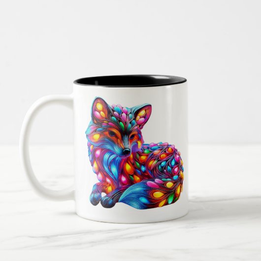 Fantastischer Fuchs Zweifarbige Tasse (Links)