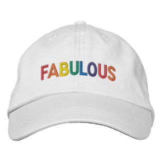 Fantastischer Gay Pride-Regenbogentext Bestickte Baseballkappe
