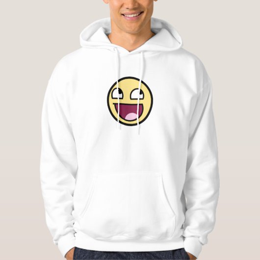 Fantastischer Gesichts-WeißHoodie Hoodie (Vorderseite)