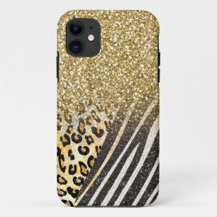 Fantastischer girly trendy Goldleopard und -Zebra Case-Mate iPhone Hülle