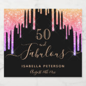 Fantastischer Glitzer zum Geburtstag Schaumweinetikett (Einzelnes Label)