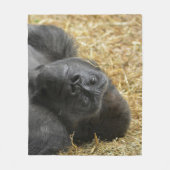 fantastischer Gorilla Fleecedecke (Vorderseite)