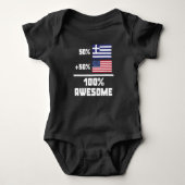 Fantastischer griechischer Amerikaner Baby Strampler (Vorderseite)