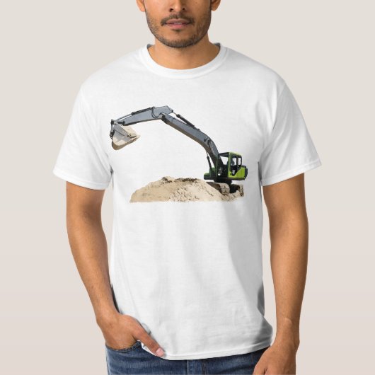 Fantastischer großer grüner Bau-Bagger #4 T-Shirt (Vorderseite)