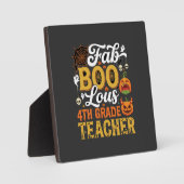 Fantastischer Halloween-Lehrer der 4. Klasse Fotoplatte (Vorderseite)