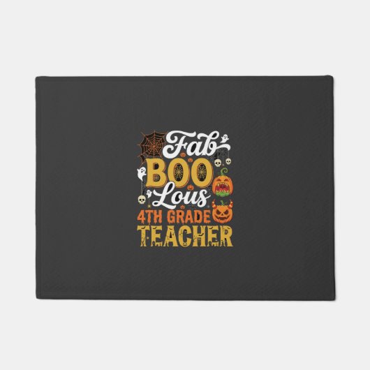 Fantastischer Halloween-Lehrer der 4. Klasse Fußmatte (Vorderseite)