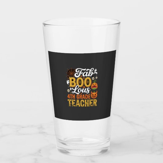 Fantastischer Halloween-Lehrer der 4. Klasse Glas (Vorderseite)