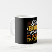 Fantastischer Halloween-Lehrer der 4. Klasse Kaffeetasse (Vorderseite Links)