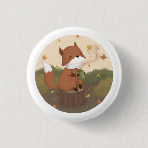Fantastischer Herbst: Fuchs Button
