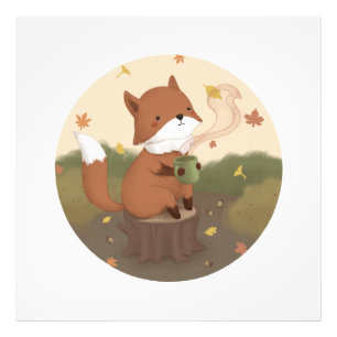 Fantastischer Herbst: Fuchs Fotodruck