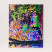 Fantastischer Herbstfarben-Herbst verlässt Bäume Puzzle (Vertikal)
