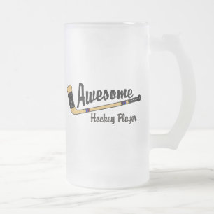 Fantastischer Hockey-Spieler Mattglas Bierglas