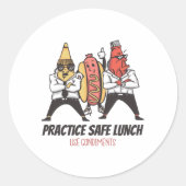 Fantastischer Hot Dog Runder Aufkleber (Vorderseite)