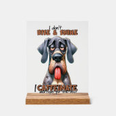 Fantastischer Kaffeemarkthund Acrylschild (Vorderseite)