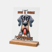 Fantastischer Kaffeemarkthund Acrylschild (Winkel)