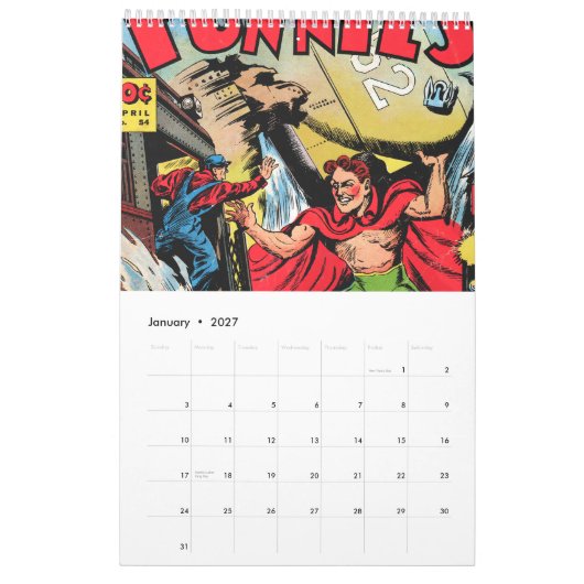Fantastischer Kalender der goldenes (Jan 2027)
