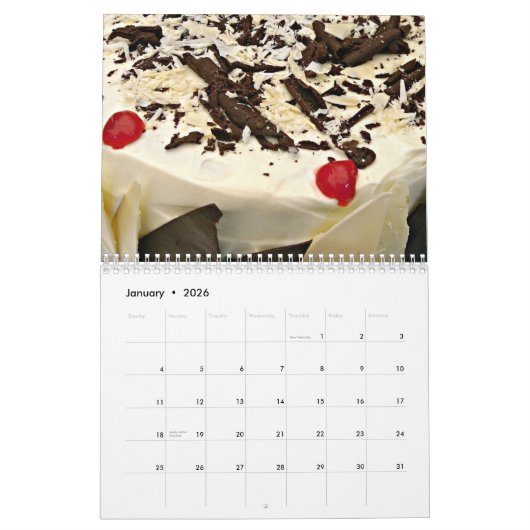 Fantastischer Kuchen-Kalender Kalender (Jan 2026)