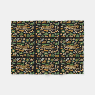 Fantastischer Leopard-abstrakte Fleece-Decke Fleecedecke
