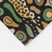 Fantastischer Leopard-abstrakte Fleece-Decke Fleecedecke (Ecke)