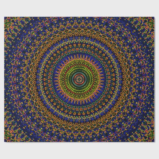 Fantastischer Mandala Geschenkpapier (Flach)
