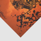 Fantastischer mechanischer Schädel Seidenpapier (Ausschnitt)