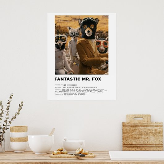 Fantastischer Mr. Fox Minimalistisch Poster (Küche)