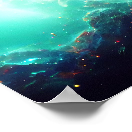 Fantastischer Nebel Abstrakter Raum 8 Poster (Ecke)