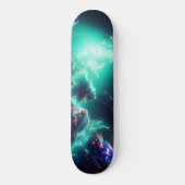 Fantastischer Nebel Abstrakter Raum 8 Skateboard (Vorderseite)