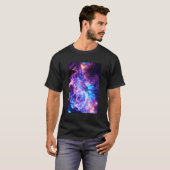 Fantastischer Nebel Abstrakter Raum Art 15 - Blau  T-Shirt (Vorne ganz)