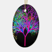 Fantastischer Neonbaum Keramik Ornament (Links)