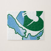 Fantastischer Neuseeland-Kiwivogel mit Karte Puzzle (Horizontal)