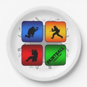 Fantastischer Paintball-städtische Art Pappteller