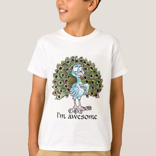 Fantastischer Pfau scherzt T - Shirt (Vorderseite)