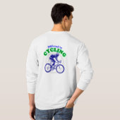Fantastischer radfahrenentwurf - lange Hülse T-Shirt (Schwarz voll)