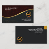 Fantastischer roter Grunge-Imitat-Goldwelle Visitenkarte (Vorne/Hinten)