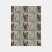 Fantastischer Schäferhund Fleecedecke (Vorderseite)