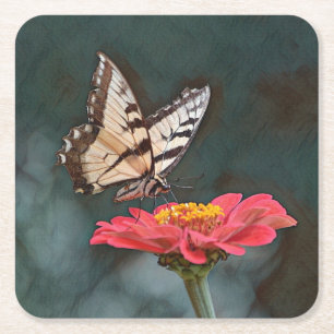 Fantastischer Schmetterling Rechteckiger Pappuntersetzer